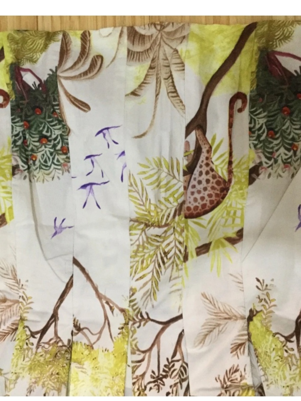 NWT Caroline Constas Safari Jungle Print Strapless Cotton Maxi Dress Smocked M - Picture 5 of 8